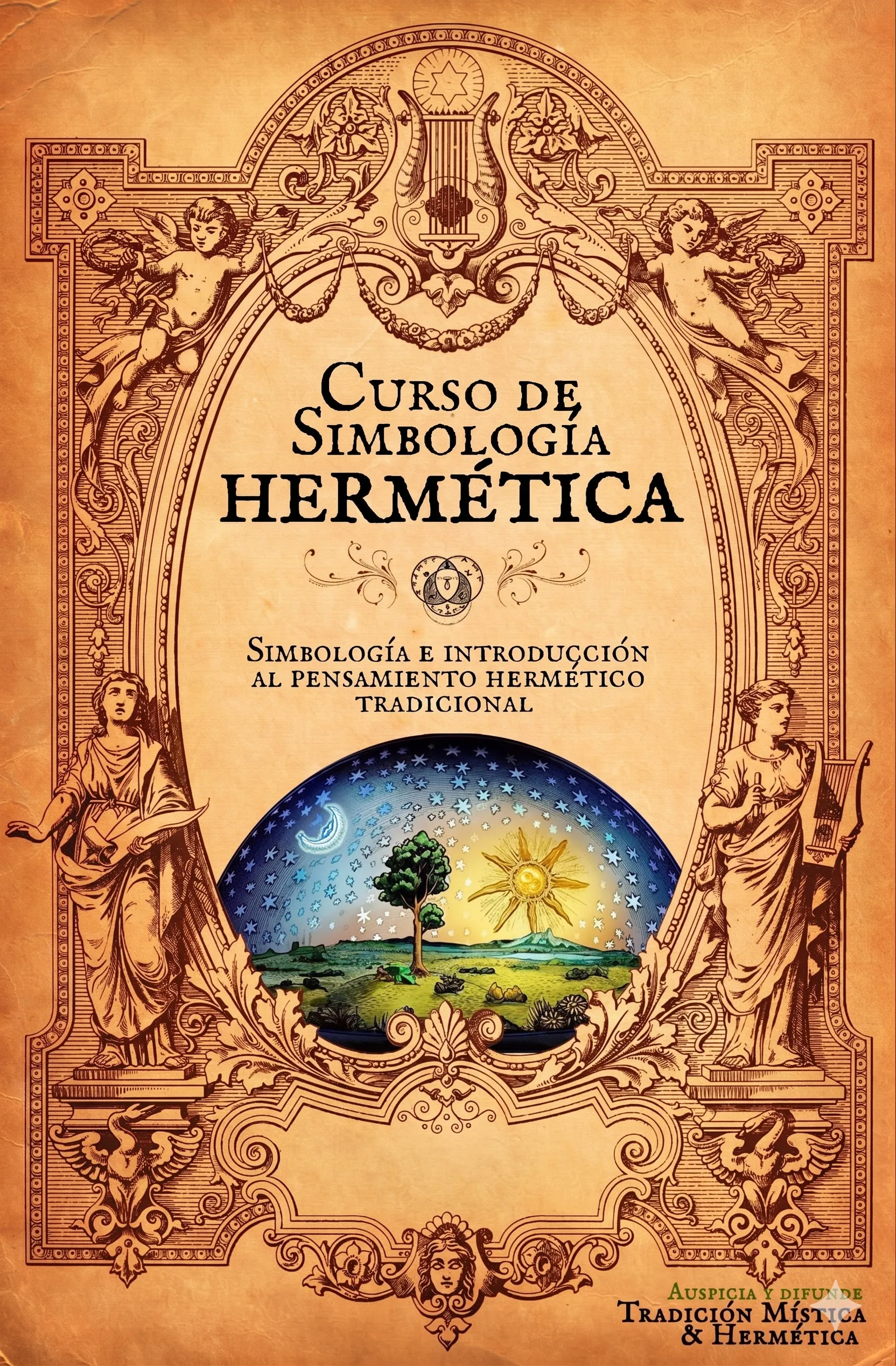Afiche del Curso de Simbología Hermética — Tradición Mística y Hermética. Simbología e introducción al pensamiento hermético tradicional.
