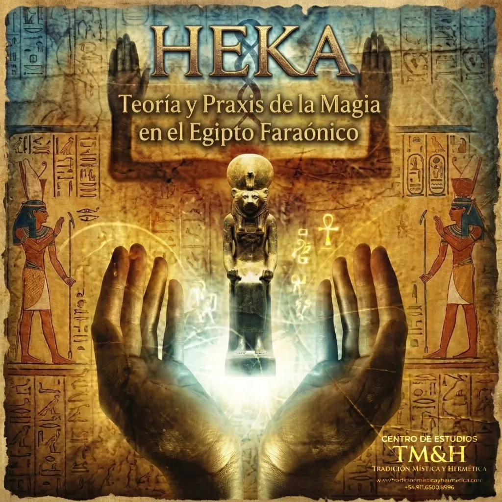 Afiche de Heka — Teoría y Praxis de la Magia en el Egipto Faraónico, Centro de Estudios TM&H.